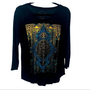 Lucky Brand long sleeve Size S to Medium Dark Blue